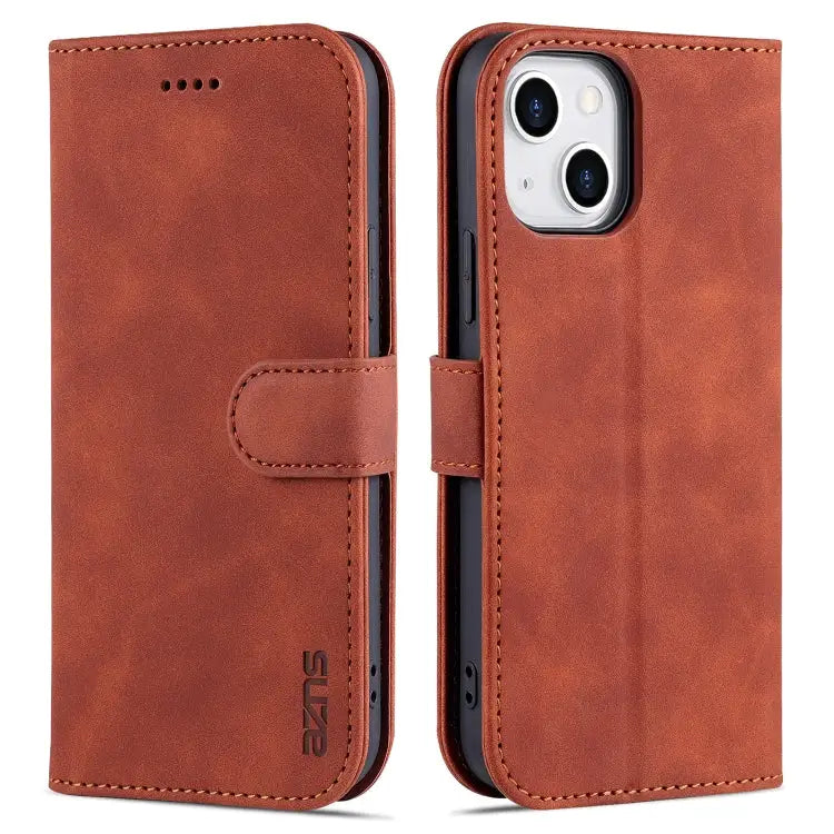 AZNS Skin Feel Calf Texture Horizontal Flip Leather Case For iPhone 14 For iPhone 14 Plus For iPhone 14 Pro For iPhone