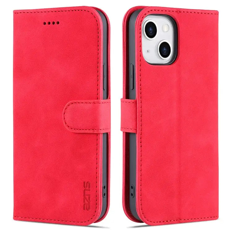 AZNS Skin Feel Calf Texture Horizontal Flip Leather Case For iPhone 14 For iPhone 14 Plus For iPhone 14 Pro For iPhone
