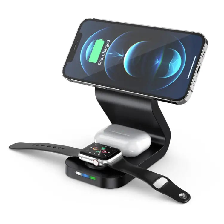 B-13 15W Max 3 in 1 Magnetic Wireless Charger for Mobile Phones & Apple Watchs & AirPods - Apple Accessories