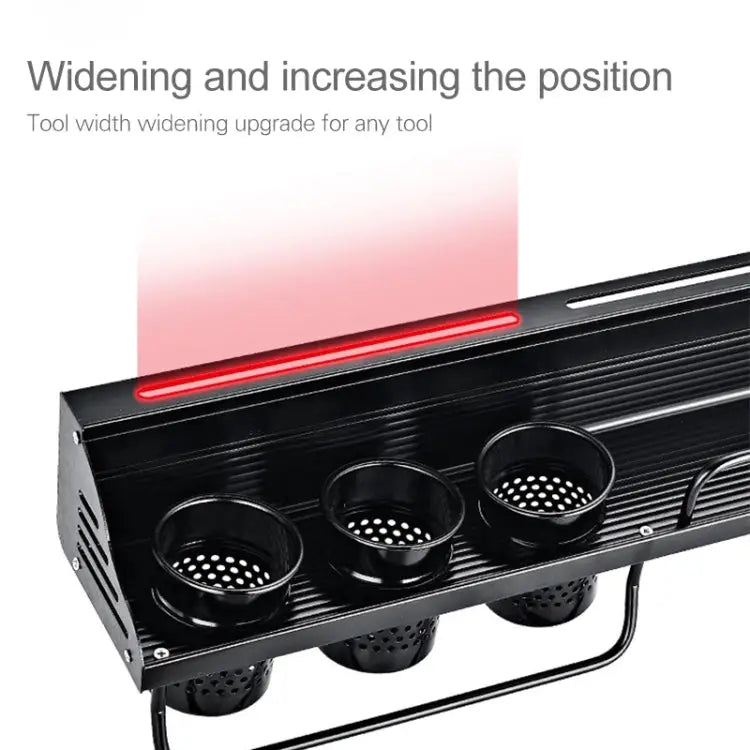 B Version 50cm 2 Cups 10 Hooks Kitchen Multi-function Wall-mounted Condiment Storage Rack B Version 50cm 2 Cups - B