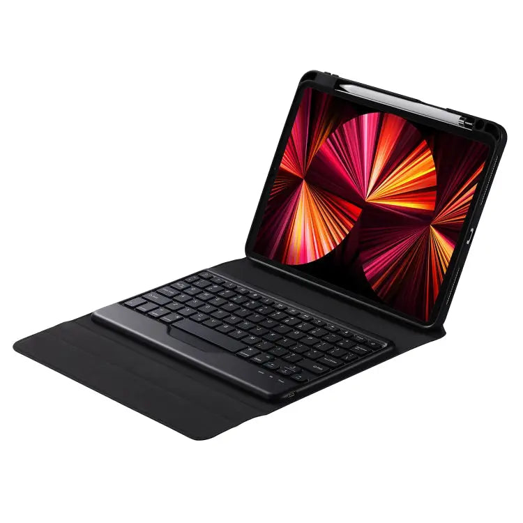 B011 Splittable Bluetooth Keyboard Leather Case with Triangle Holder & Pen Slot For iPad 9.7 2018 & 2017 / Pro 9.7