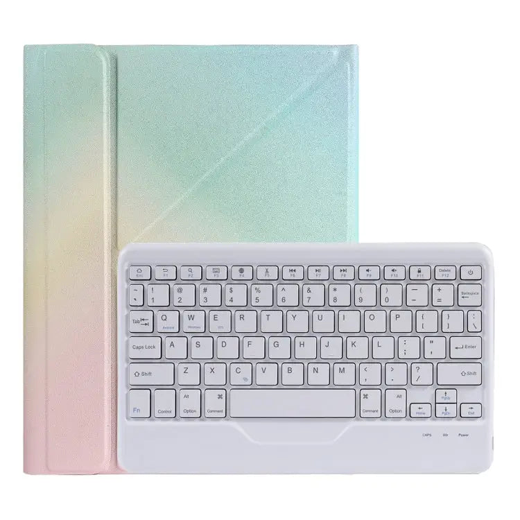 B011 Splittable Bluetooth Keyboard Leather Case with Triangle Holder & Pen Slot For iPad 9.7 2018 & 2017 / Pro 9.7