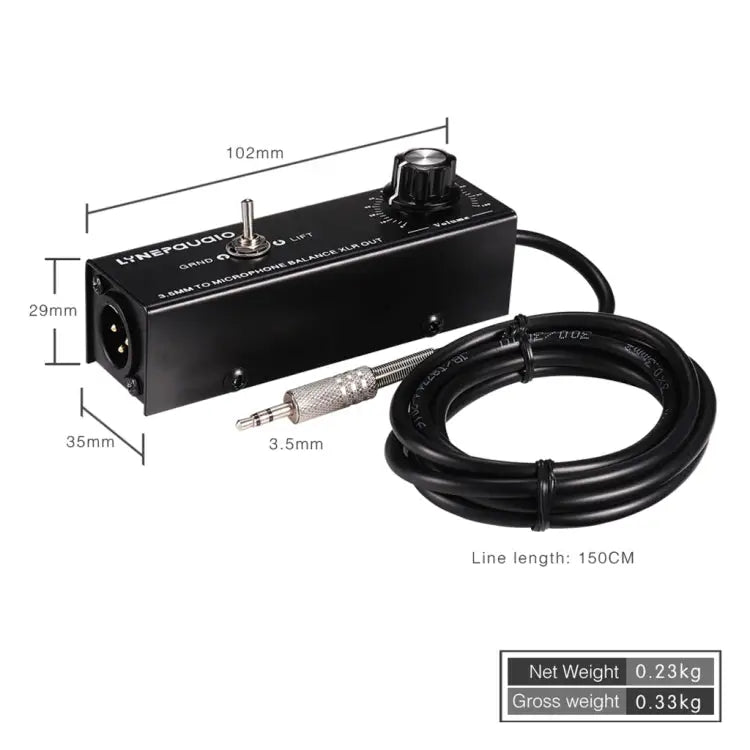 B012 Professional Stereo Signal Converted to Microphone Balanced Signal Output