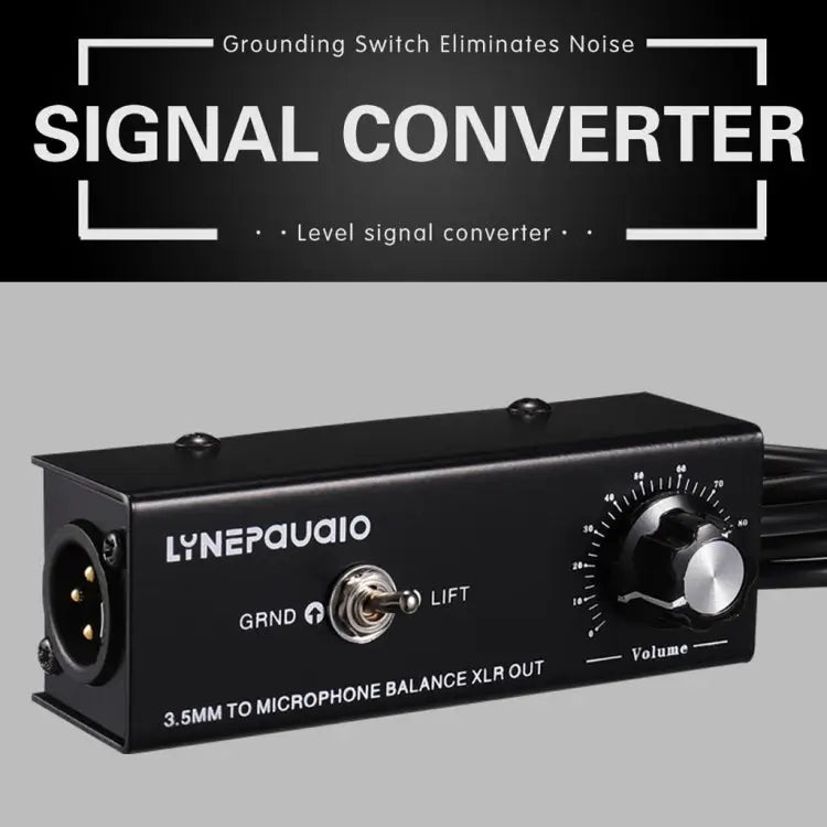 B012 Professional Stereo Signal Converted to Microphone Balanced Signal Output