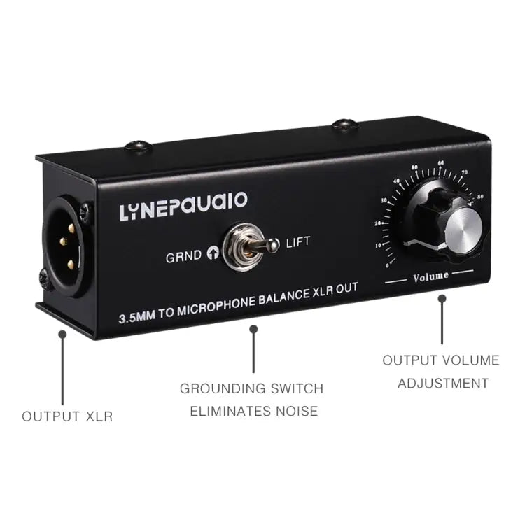 B012 Professional Stereo Signal Converted to Microphone Balanced Signal Output