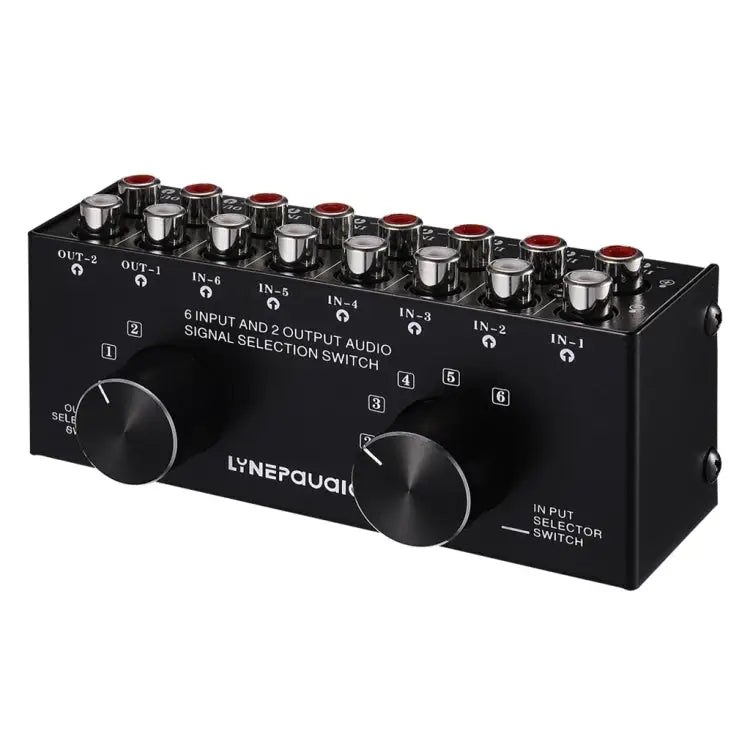 B026 6 Input 2 Output Or 2 Input 6 Output Audio Signal Source Selection Switcher RCA Port