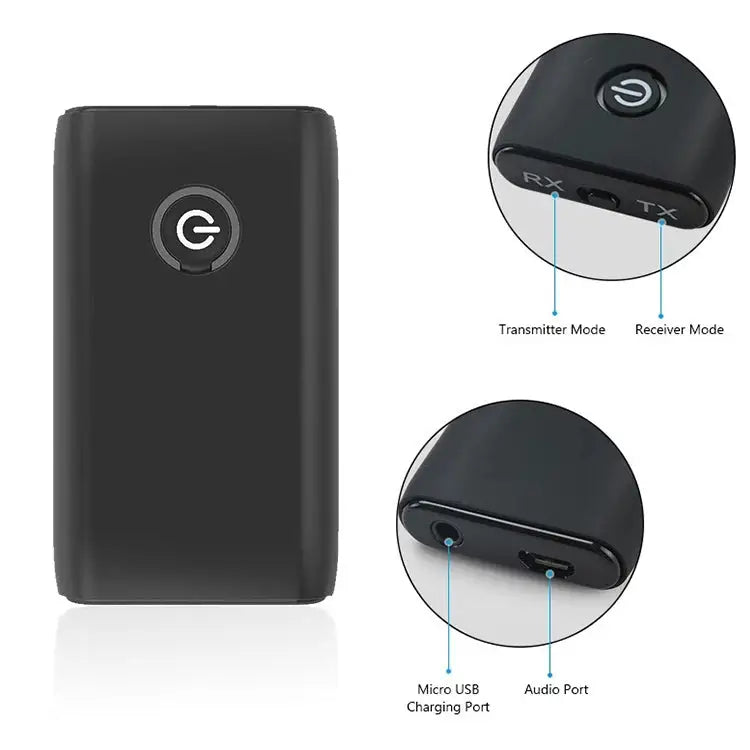 B10S Bluetooth Adapter 5.0 Bluetooth Transmitter Receiver 2 in 1 Bluetooth Adapter black - black - Apple Accessories