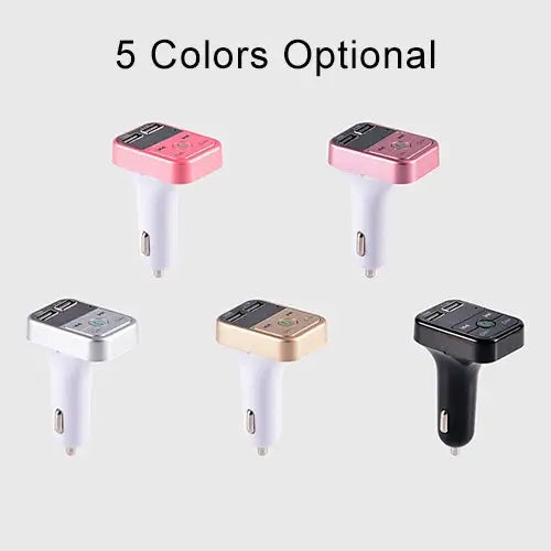 B2 Dual USB Charging Bluetooth FM Transmitter MP3 Music Player Car Kit Support Hands-Free Call & TF Card & U Disk B2