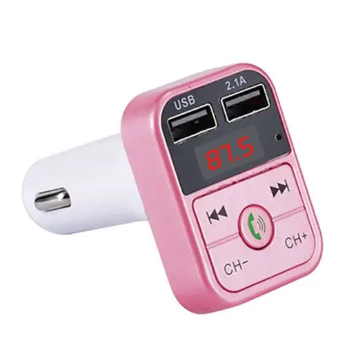 B2 Dual USB Charging Bluetooth FM Transmitter MP3 Music Player Car Kit Support Hands-Free Call & TF Card & U Disk B2