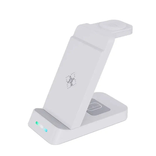 B20A 15W Qi Wireless Charger Charging Stand Compatible for iPhone iWatch Airpods - B20A for Apple / White