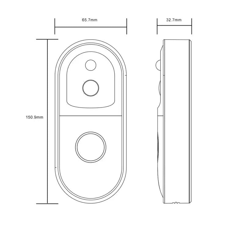 B50 720P Smart WiFi Video Visual Doorbell Support Phone Remote Monitoring & Night Vision & SD Card