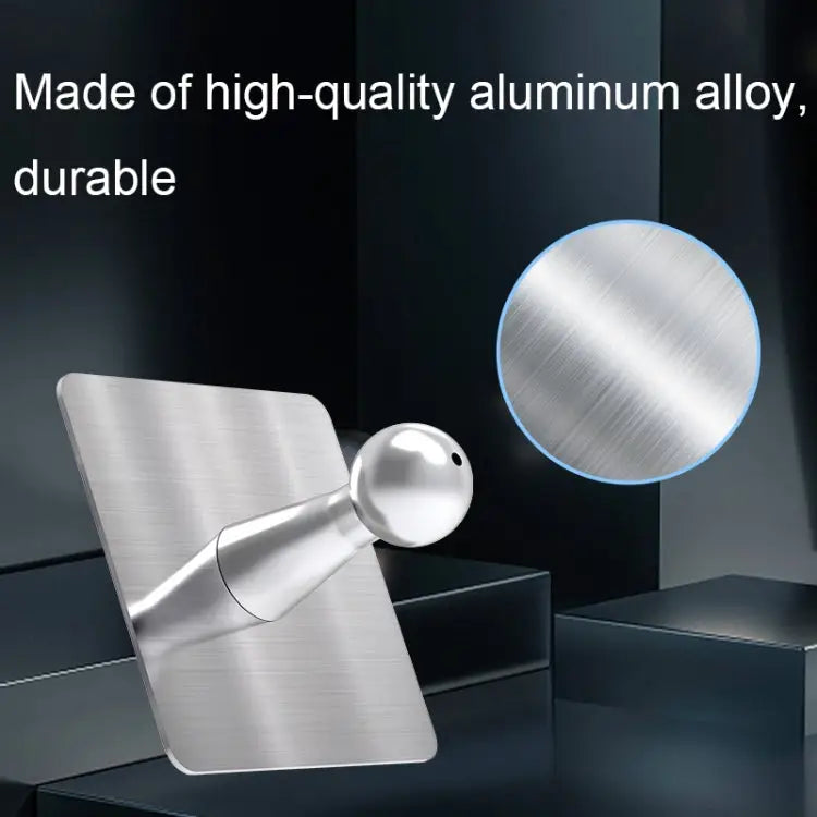 B87 Punch-free Tablet PC Aluminum Alloy Bracket Bathroom Kitchen Adhesive Wall Phone Holder B87 (Silver Gray) - B87