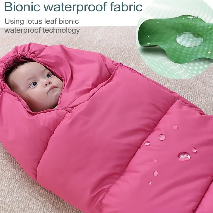 Baby Sleeping Bag Thickened Warm Newborn Quilt Size:80cm for 0-1 Years Old - Red