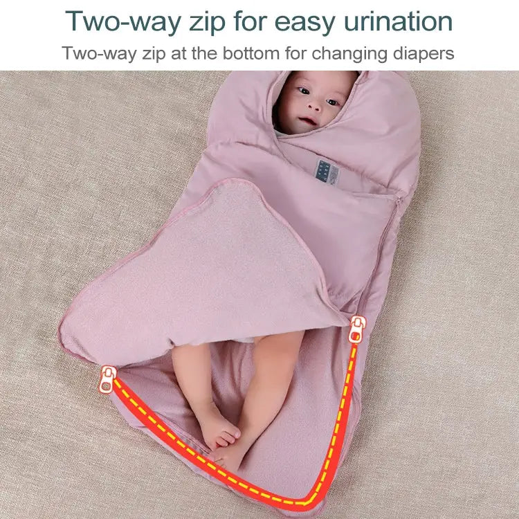 Baby Sleeping Bag Thickened Warm Newborn Quilt Size:80cm for 0-1 Years Old - Red