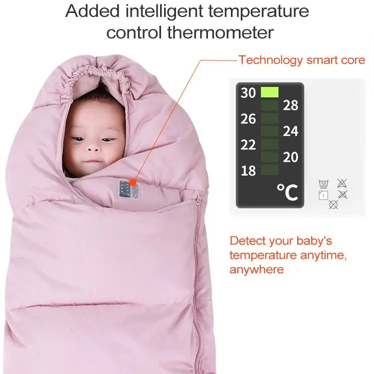 Baby Sleeping Bag Thickened Warm Newborn Quilt Size:80cm for 0-1 Years Old - Red