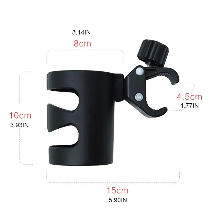 Baby Stroller Cup Holder Universal 360 Rotatable Drink Bottle Rack Cup Holder Black - Cup Holder Black