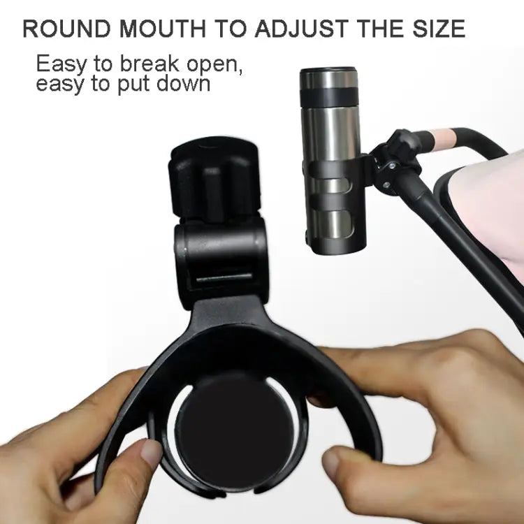Baby Stroller Cup Holder Universal 360 Rotatable Drink Bottle Rack Cup Holder Black - Cup Holder Black