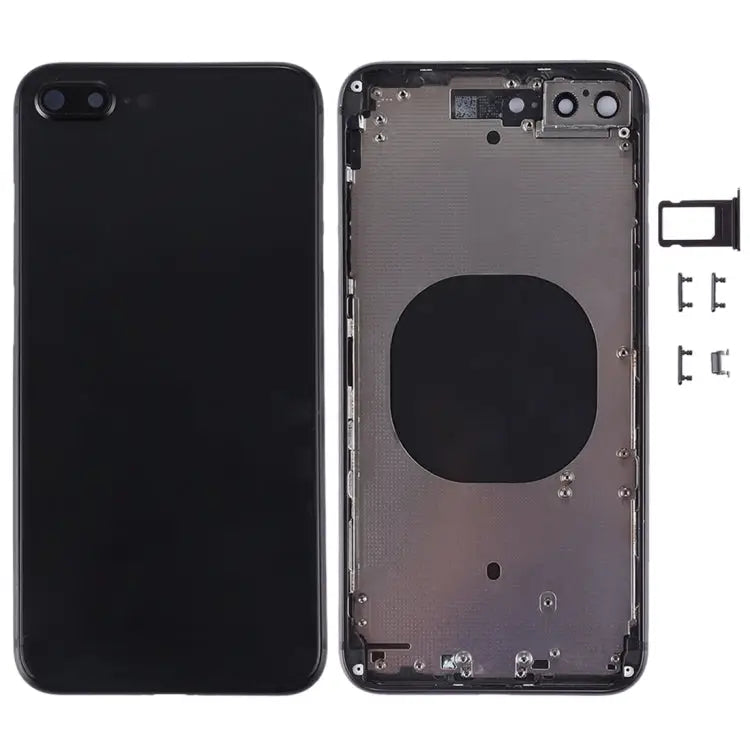 Back Housing Cover for iPhone 8 Plus - For iPhone 8 Plus with Side keys / Black