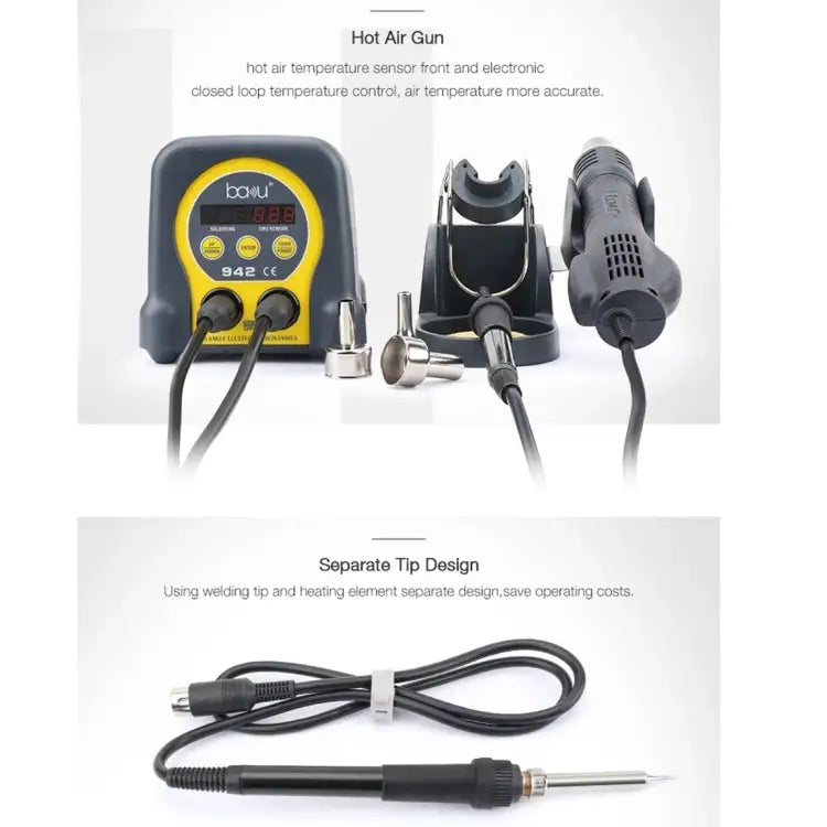 BAKU ba-942 Led BGA SMD Hot Air Rework Soldering Station EU Plug EU Plug - EU Plug