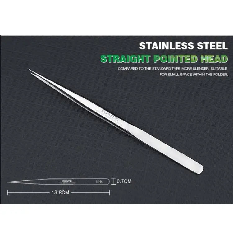 BAKU BA-i6-SS-sa Stainless Steel Straight Tweezers BAKU BA-i6-SS-sa(Straight) - BAKU BA-i6-SS-sa(Straight)