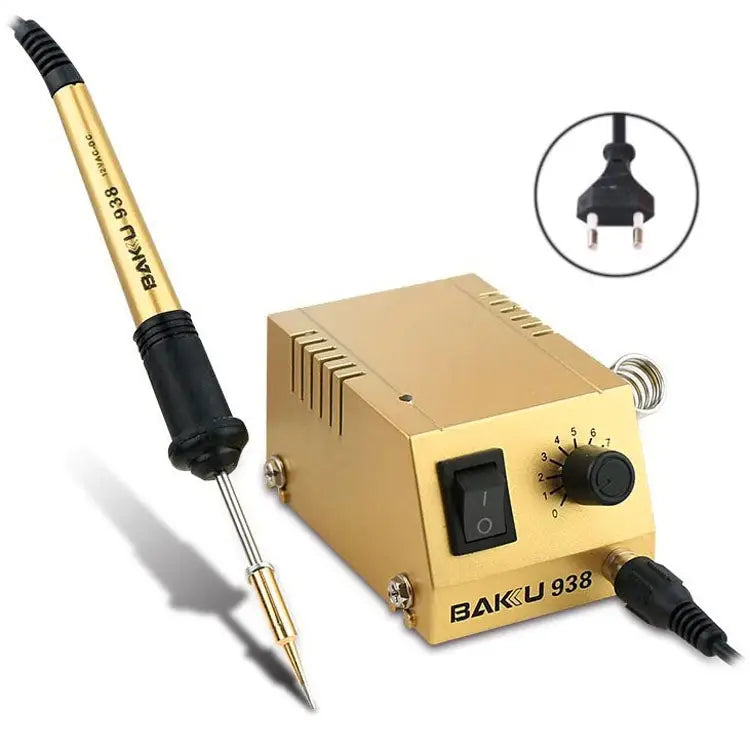 BAKU BK-938 AC 220V 1-18W Mini Thermostatic Soldering Station Electric Iron EU Plug (Random Color Delivery) BK-938