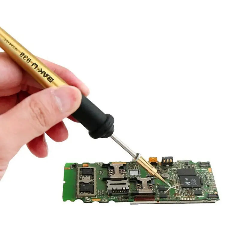 BAKU BK-938 AC 220V 1-18W Mini Thermostatic Soldering Station Electric Iron EU Plug (Random Color Delivery) BK-938