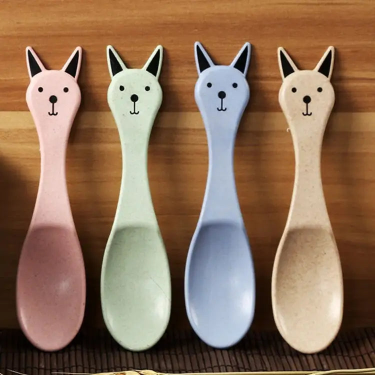 Balcherlam Baby Wheat Stalk Materials Bowls + Spoon Kit Random Color Delivery Bowls + Spoon Kit - Bowls + Spoon Kit
