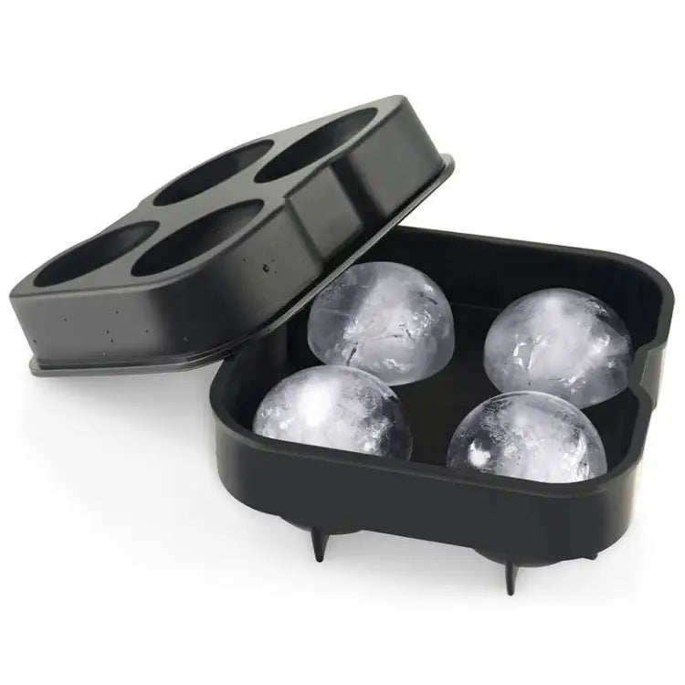 Ball Shape 4-Grid Silicone Ice Cube Mold Ball Shape - Ball Shape