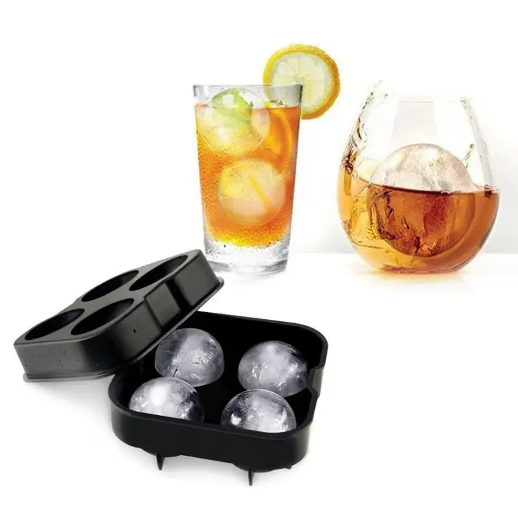 Ball Shape 4-Grid Silicone Ice Cube Mold Ball Shape - Ball Shape