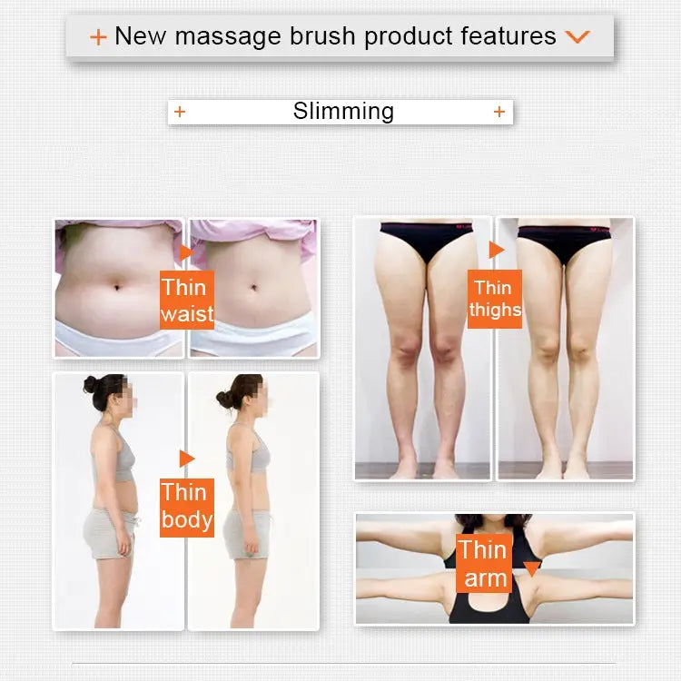 Bath Shower Body Relaxing Spa Scrub Glove Anti Cellulite Massager TPR Brush
