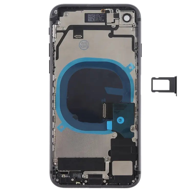 Battery Back Cover Assembly with Side Keys & Vibrator & Speaker Ringer Buzzer & Power Button + Volume Button Flex Cable