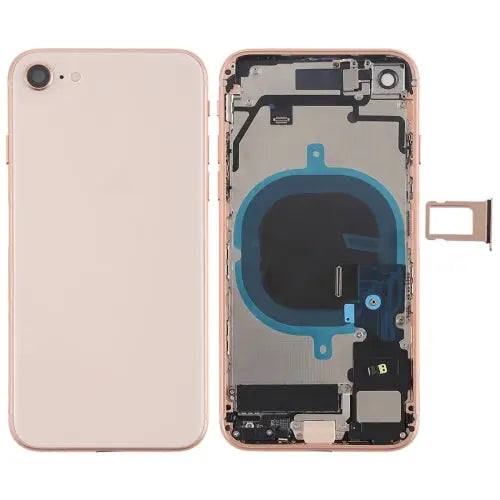 Battery Back Cover Assembly with Side Keys & Vibrator & Speaker Ringer Buzzer & Power Button + Volume Button Flex Cable