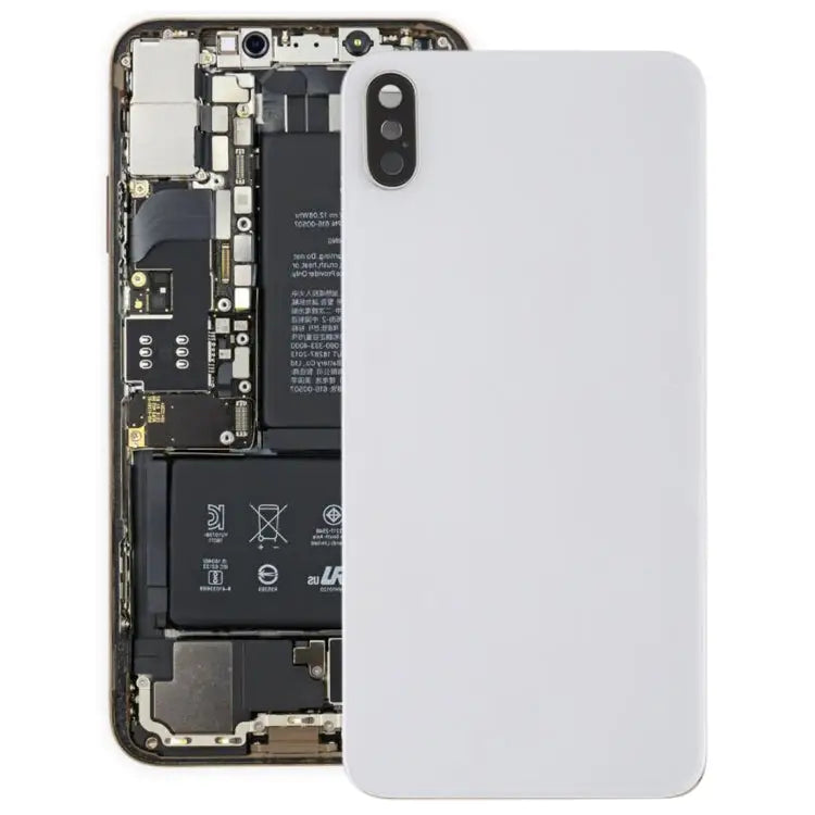 Battery Back Cover with Back Camera Bezel & Lens & Adhesive for iPhone XS Max - For iPhone XS Max with Adhesive / White