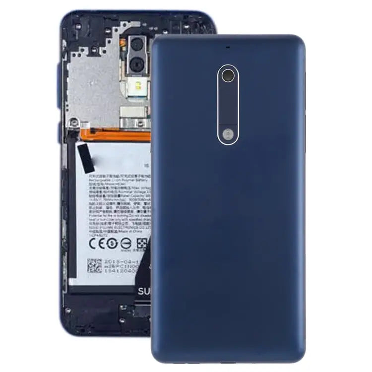 Battery Back Cover with Camera Lens & Side Keys for Nokia 5 For Nokia 5 - For Nokia 5 / Blue