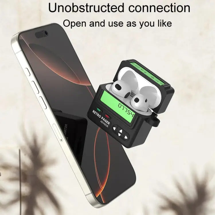 BB Machine Modeling Silicone Earphone Protective Case - For AirPods 4 / Black - Apple Accessories