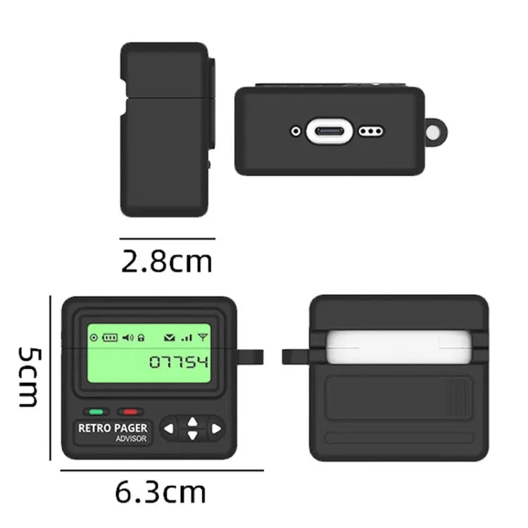 BB Machine Modeling Silicone Earphone Protective Case - For AirPods 4 / Black - Apple Accessories