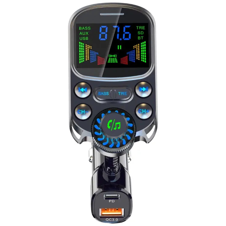 BC86 Colorful Screen Car Bluetooth 5.3 FM Transmitter MP3 Player BC86 - BC86