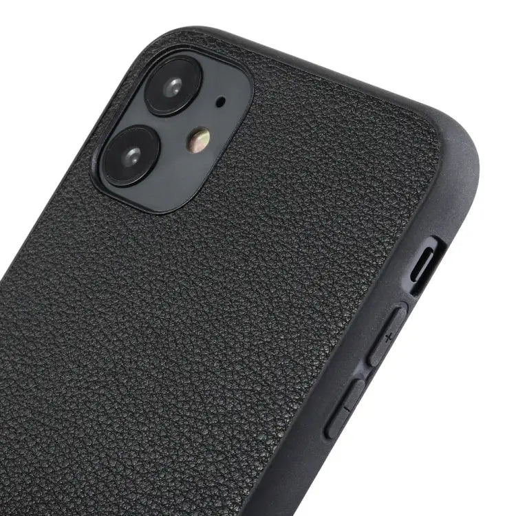 Bead Texture Genuine Leather Protective Case For iPhone 11 For iPhone 11 Pro For iPhone 11 Pro Max For iPhone 12 mini