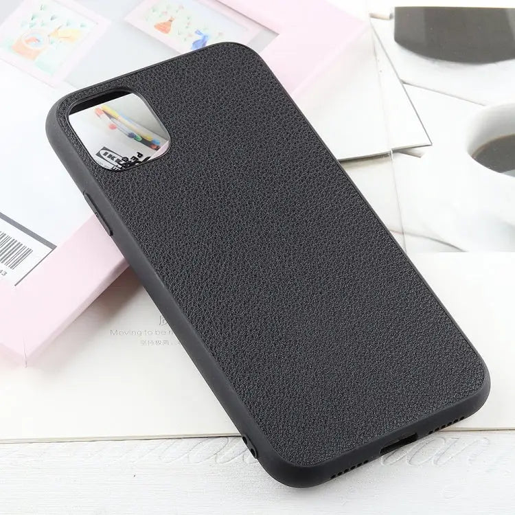 Bead Texture Genuine Leather Protective Case For iPhone 11 For iPhone 11 Pro For iPhone 11 Pro Max For iPhone 12 mini