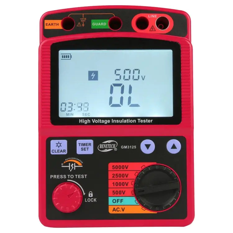 BENETECH GM3125 High Voltage Insulation Tester Resistance Tester GM3125 - GM3125
