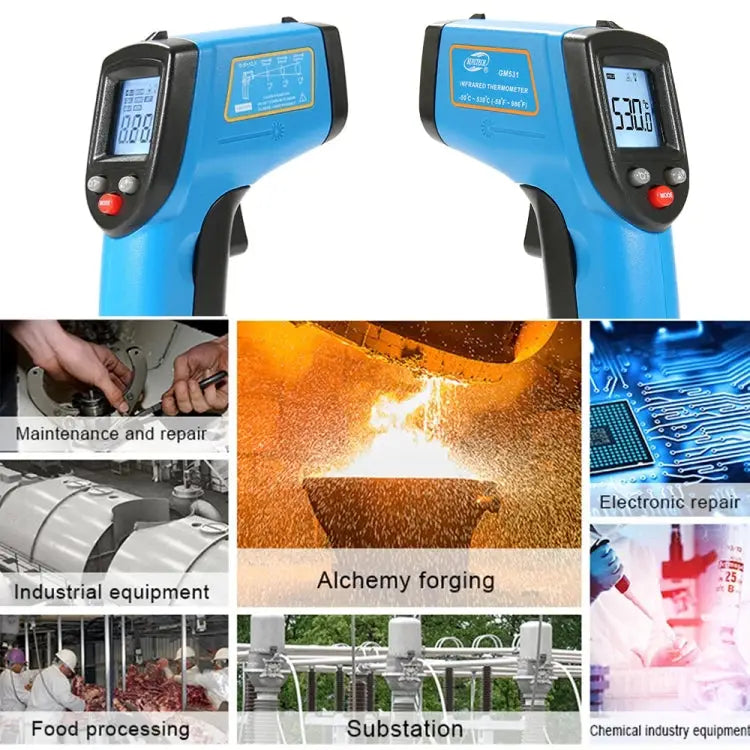 BENETECH GM531 Handheld Thermometer Cooking Digital Infrared Thermometer Measure Range: -50~530 C - GM531