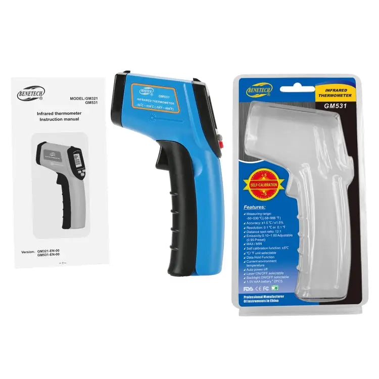 BENETECH GM531 Handheld Thermometer Cooking Digital Infrared Thermometer Measure Range: -50~530 C - GM531