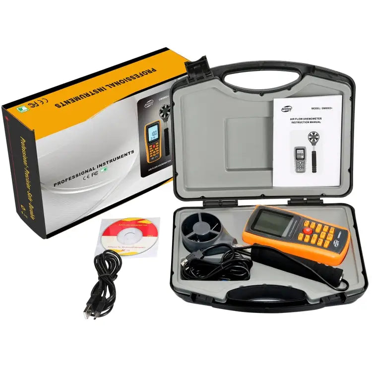 BENETECH GM8902+ LCD Display Digital Digital Anemometer Air Flow Wind Speed Scale Meter - GM8902+