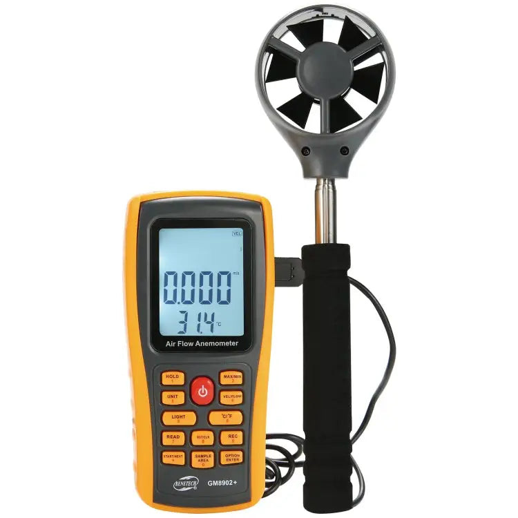 BENETECH GM8902+ LCD Display Digital Digital Anemometer Air Flow Wind Speed Scale Meter - GM8902+
