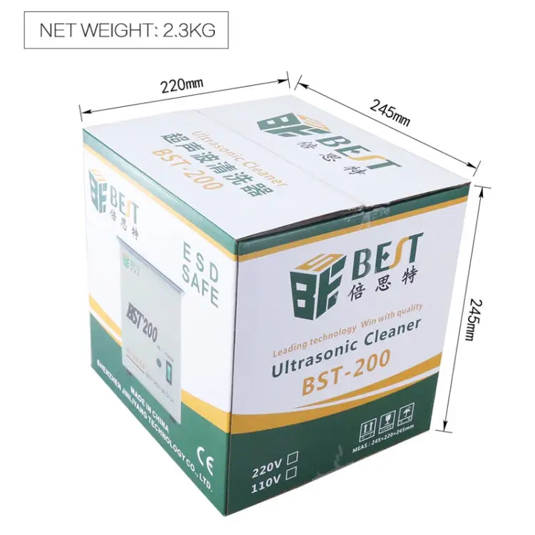 BEST-200 1.5L Stainless Steel Ultrasonic Cleaner (Voltage 220V) - BEST-200 1.5L