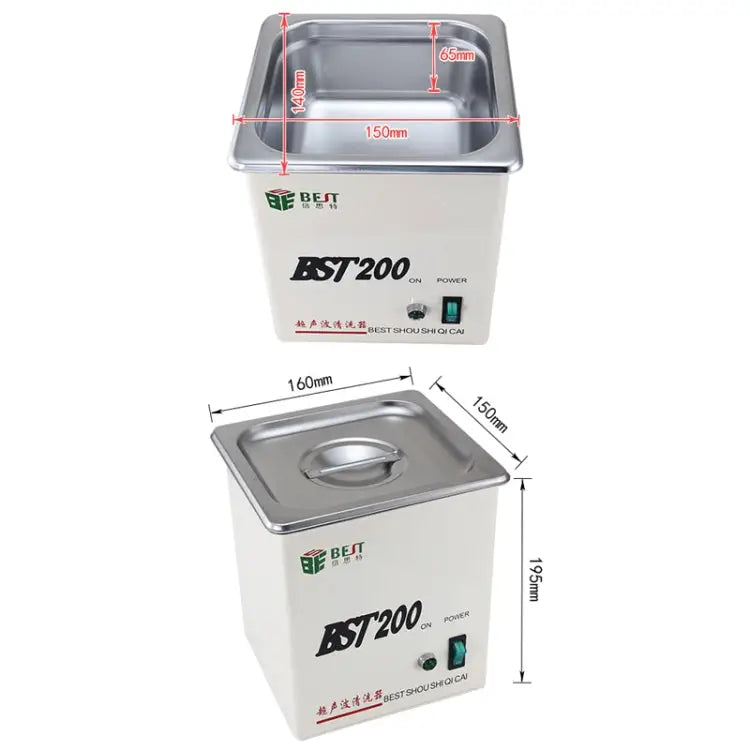 BEST-200 1.5L Stainless Steel Ultrasonic Cleaner (Voltage 220V) - BEST-200 1.5L