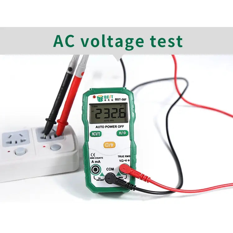 BEST BST-58F Full Automatic Range Multimeter Without Shift Intelligent Identification Digital Multimeter Household Mini