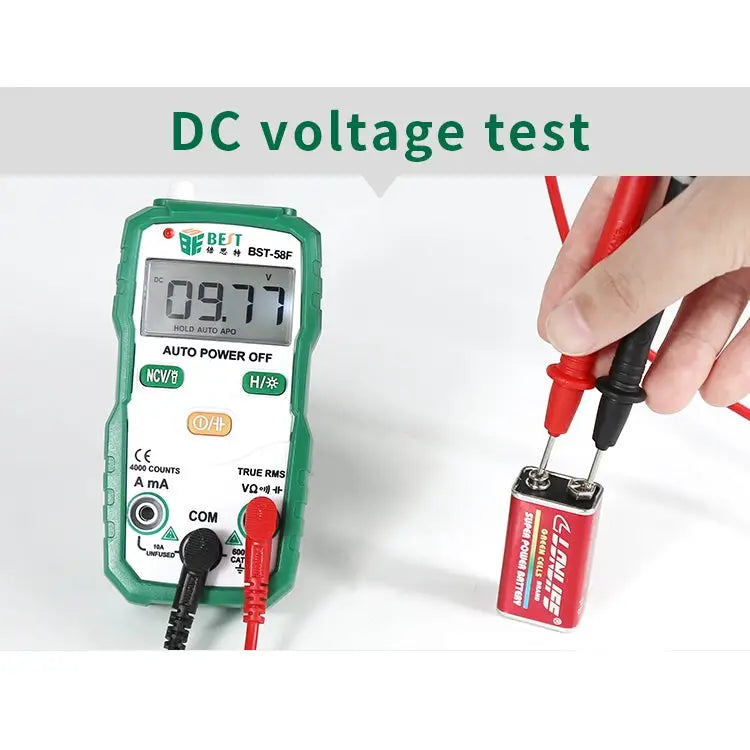 BEST BST-58F Full Automatic Range Multimeter Without Shift Intelligent Identification Digital Multimeter Household Mini