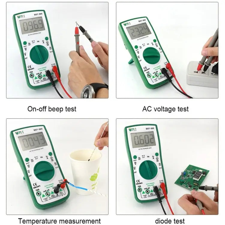 BEST BST-58X Multi-function Digital Multimeter Automatic Range Four Position Semi Backlight Display Intelligent Anti