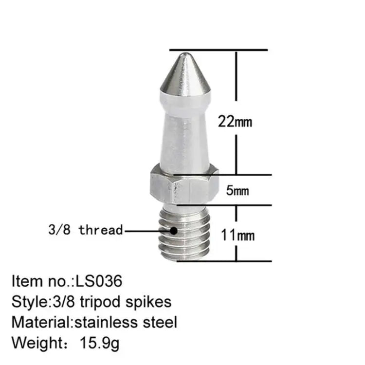 BEXIN LS036 2PCS Stainless Steel 3/8 inch Feet Screws For SLR Tripod LS036 - LS036
